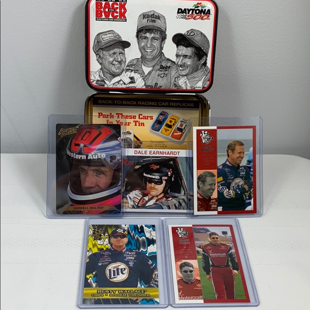 Nascar Trading Cards Tin Can Collecitble (6) NEW
